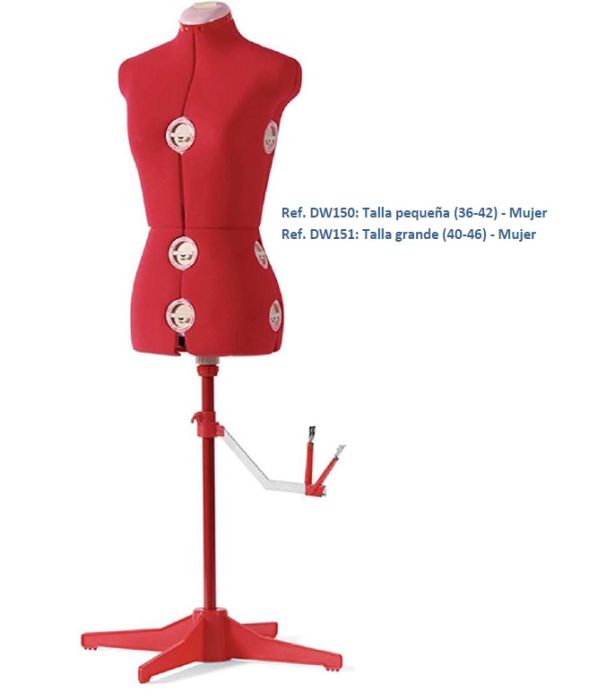 Maniquí regulable mediano para tallas apróximada de 40 a 46 DW151